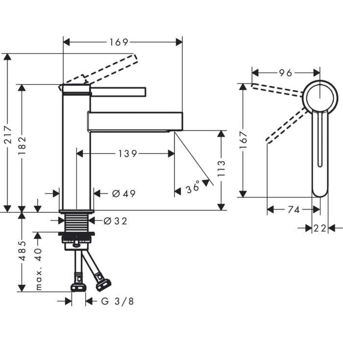 Valamusegisti Hansgrohe Finoris 76024670 hind ja info | Vannitoa segistid | hansapost.ee