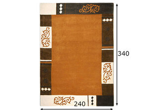 Ковер Ambadi, коричневый, 240 x 340 см цена и информация | Ковры | hansapost.ee
