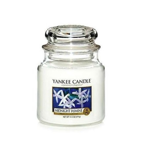 Lõhnaküünal Yankee Candle Medium Jar Midnight Jasmine 411 g цена и информация | Küünlad, küünlajalad | hansapost.ee