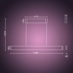 Hue White and Colour Ambience Ensis подвесной светильник 39W Белый  цена и информация | Потолочные светильники | hansapost.ee