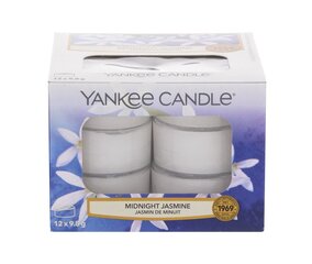 Ароматические чайные свечи Yankee Candle Midnight Jasmine 9,8 г, 12 шт. цена и информация | Подсвечники, свечи | hansapost.ee