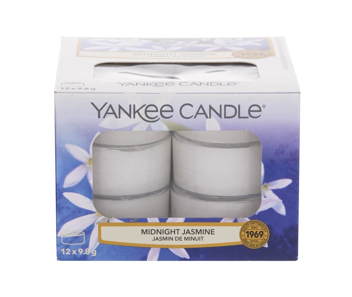 Lõhnavad teeküünlad Yankee Candle Midnight Jasmine 9,8 g, 12 tk hind ja info | Küünlad, küünlajalad | hansapost.ee