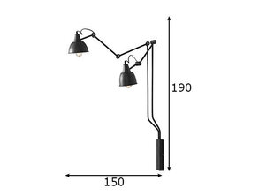 Потолочный светильник Aida, графит цена и информация | Настенные светильники | hansapost.ee