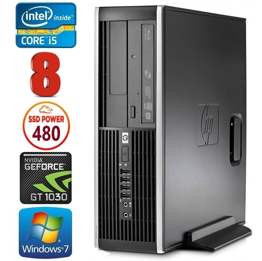 HP 8100 Elite SFF i5-750 8GB 480SSD GT1030 2GB DVD Win7Pro [uuendatud] цена и информация | Lauaarvutid | hansapost.ee