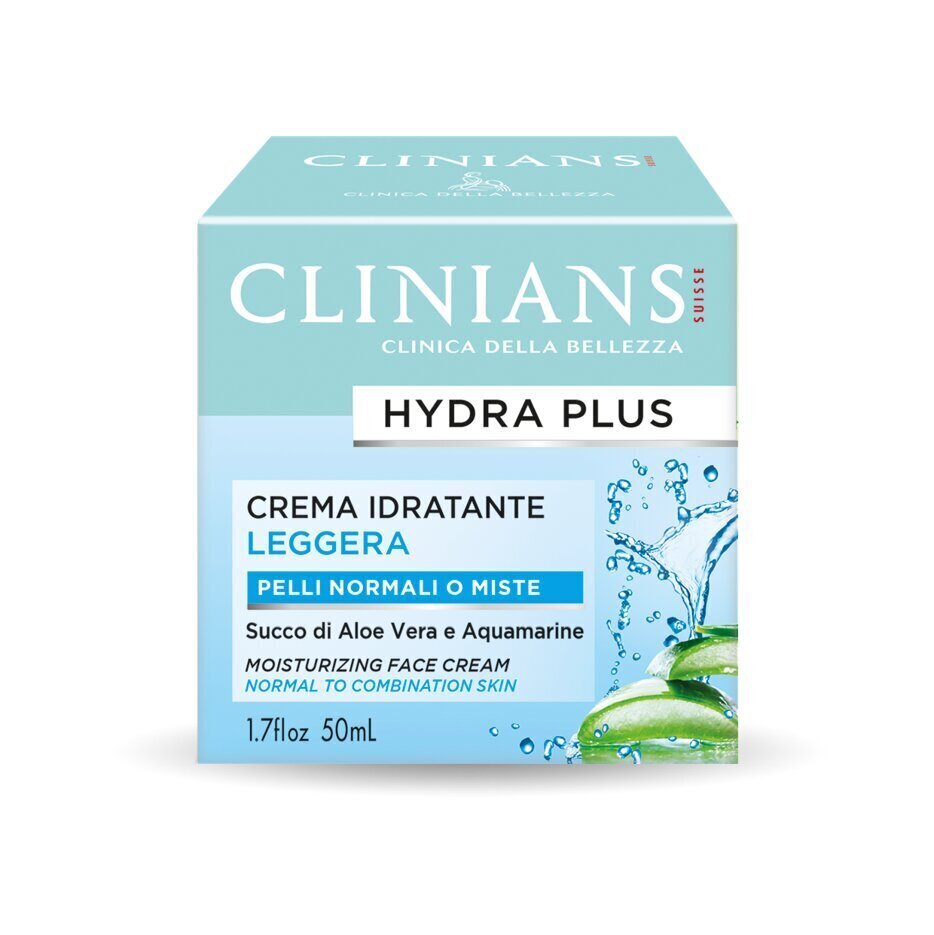 Clinians Hydra Plus rahustav, niisutav, kerge näokreem normaalsele ja kombineeritud nahale 50 ml цена и информация | Näokreemid | hansapost.ee