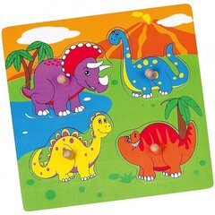 Деревянная головоломка с динозаврами Viga Toys цена и информация | Развивающие игрушки для детей | hansapost.ee