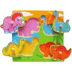Puidust pusle dinosaurustega "Viga Toys" hind ja info | Arendavad laste mänguasjad | hansapost.ee