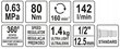 Pneumaatiline käepide YATO peadele 12,5 mm (1/2") 80Nm hind ja info | Akutrellid, puurid ja kruvikeerajad | hansapost.ee