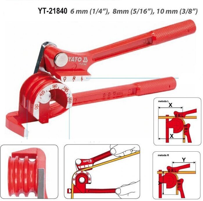 Toru painutusseade 6-10 mm YATO, YT-21840 hind ja info | Käsitööriistad | hansapost.ee