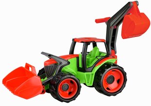 Traktor-ekskavaator Lena, (roheline/punane), 65 cm hind ja info | Mänguasjad poistele | hansapost.ee