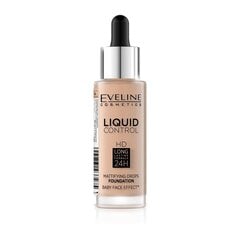 Matistav jumestuskreem Eveline Liquid Control HD Mattifying Drops Foundation 32 ml, 040 Warm Beige hind ja info | Eveline Cosmetics Parfüümid, lõhnad ja kosmeetika | hansapost.ee