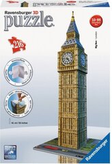 Ravensburger Puzzle 3D 216 el. Big Ben 125548 hind ja info | Pusled lastele ja täiskasvanutele | hansapost.ee