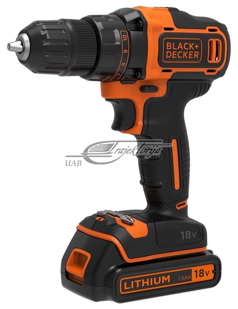 Akukruvikeeraja/trell Black&Decker BDCDD186 18V hind ja info | Akutrellid, puurid ja kruvikeerajad | hansapost.ee