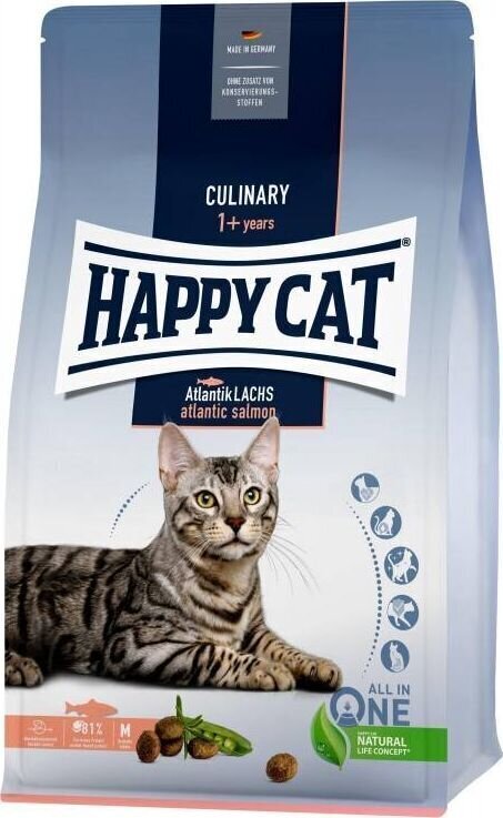 Happy Cat toit täiskasvanud kassidele lõhega Culinary AtlantikLachs, 10 kg hind ja info | Kassi kuivtoit ja kassikrõbinad | hansapost.ee