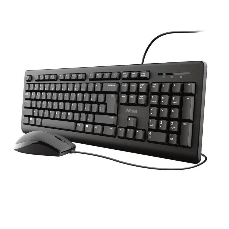 Juhtmega klaviatuur Trust Primo, must hind ja info | Klaviatuurid | hansapost.ee