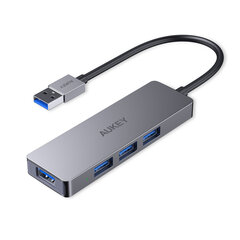 HUB CB-H3 USB-A aluminum | Ultra Slim | 4w1 | 4xUSB 3.0 | 5Gbps hind ja info | Aukey Arvutid ja IT- tehnika | hansapost.ee