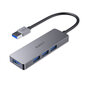 HUB CB-H3 USB-A aluminum | Ultra Slim | 4w1 | 4xUSB 3.0 | 5Gbps hind ja info | USB adapterid ja jagajad | hansapost.ee