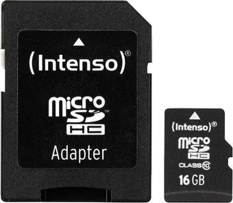 MEMORY MICRO SDHC 16GB C10/W/ADAPTER 3413470 INTENSO цена и информация | Mälukaardid mobiiltelefonidele | hansapost.ee