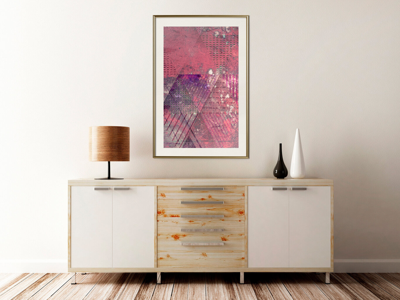 Poster - Pink Patchwork III hind ja info | Seinapildid | hansapost.ee