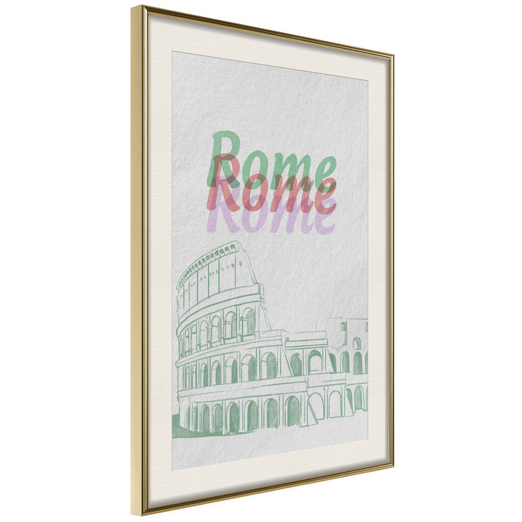 Poster - Pastel Rome hind ja info | Seinapildid | hansapost.ee