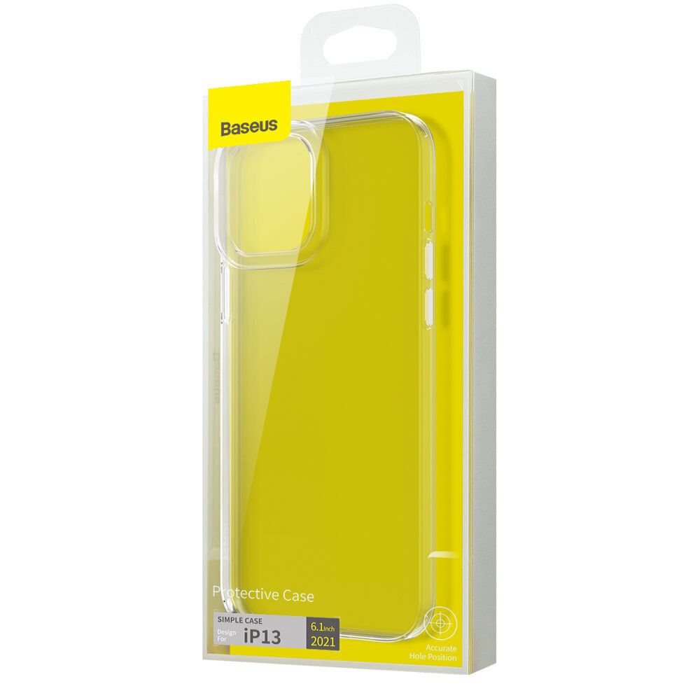 Baseus Simple Series Case läbipaistev geeliga ümbris iPhone 13 läbipaistev hind ja info | Telefonide kaitsekaaned ja -ümbrised | hansapost.ee