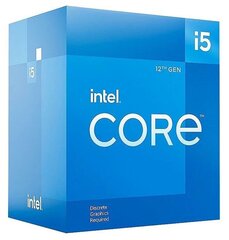 CPU|INTEL|Desktop|Core i5|i5-12400F|Alder Lake|2500 MHz|Cores 6|18MB|Socket LGA1700|65 Watts|BOX|BX8071512400FSRL4W цена и информация | Процессоры (CPU) | hansapost.ee