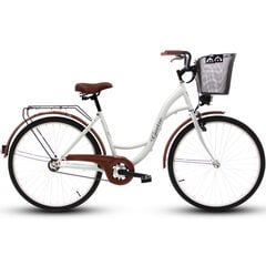 Городской велосипед Goetze Eco 26", белый/коричневый цена и информация | Велосипеды | hansapost.ee