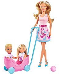 Кукла Steffi с близнецами Evi и Timmy Simba Steffi Love цена и информация | Игрушки для девочек | hansapost.ee