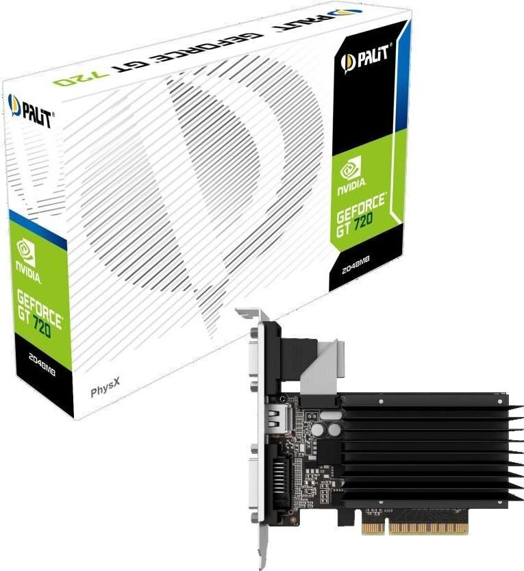 Palit GeForce GT 710 2GB GDDR3 PCIE Box NEAT7100HD46H цена и информация | Videokaardid | hansapost.ee