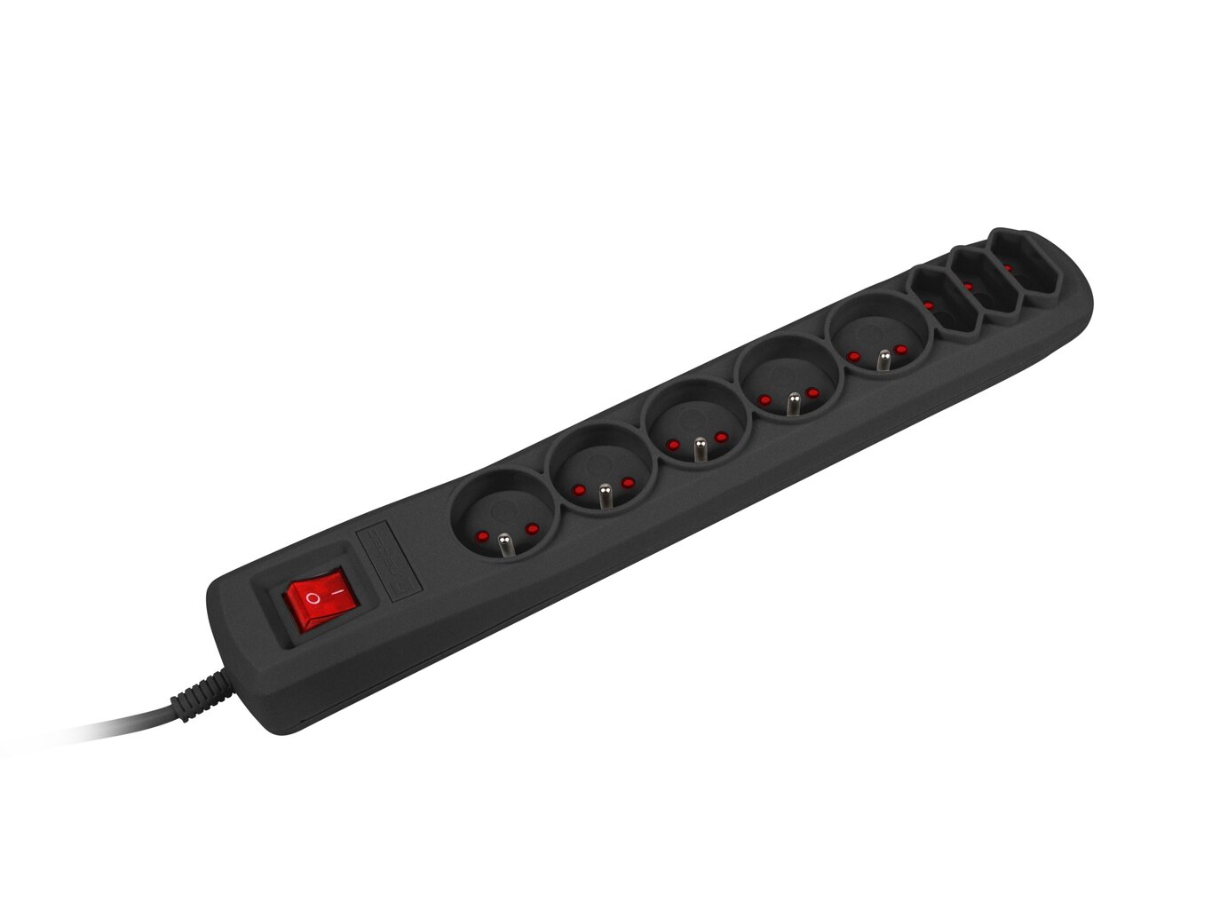 Natec NSP-0510 Surge protector 8 sockets, 1.5 m, must hind ja info | Pikendusjuhtmed | hansapost.ee