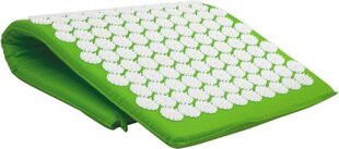 Акупунктурный коврик Insportline AKU-500 75 x 44 см, зеленый цена и информация | Аксессуары для массажа | hansapost.ee