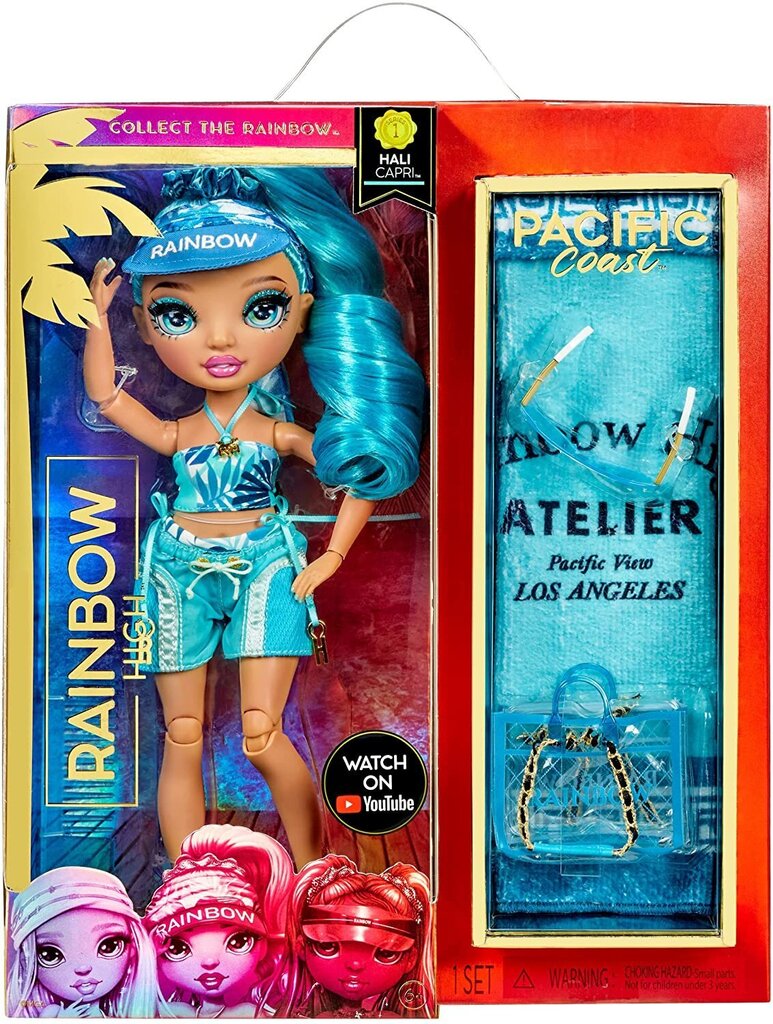 Nukk Rainbow High Pacific Coast Fashion Doll - Hali Capri цена и информация | Mänguasjad tüdrukutele | hansapost.ee