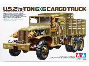 Сборная пластиковая модель Tamiya - U.S. 2.5 Ton 6X6 Cargo Truck, 1/35, 35218 цена и информация | Конструкторы и кубики | hansapost.ee