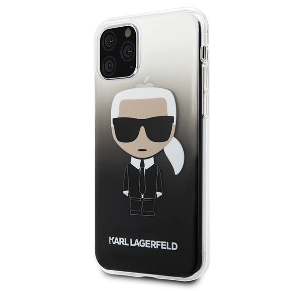 Karl Lagerfeld KLHCN58TRDFKBK iPhone 11 Pro Black Gradient Ikonik Karl цена и информация | Telefonide kaitsekaaned ja -ümbrised | hansapost.ee