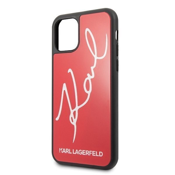 Telefoniümbris Karl Lagerfeld KLHCN58DLKSRE iPhone 11 Pro red hard case Signature Glitter цена и информация | Telefonide kaitsekaaned ja -ümbrised | hansapost.ee