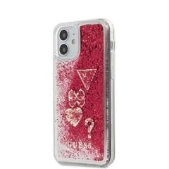 Guess Liquid Glitter Charms Cover Rapsberry, telefonile iPhone 12 Mini, 5.4'' hind ja info | Telefonide kaitsekaaned ja -ümbrised | hansapost.ee