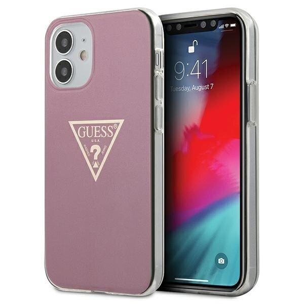 Telefoniümbris Guess GUHCP12SPCUMPTPI iPhone 12 5,4" цена и информация | Telefonide kaitsekaaned ja -ümbrised | hansapost.ee