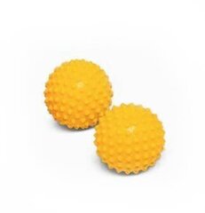 Колючие массажные шарики Pezzi Tonkey Activa Small Stand 9 см, 2 шт. желтые цена и информация | Аксессуары для массажа | hansapost.ee