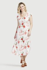 Cellbes женское длинное платье MONICA, белое-цветочное цена и информация | Платья | hansapost.ee