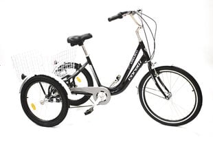 Трехколесный велосипед Corelli Kanguroo 24", черный/белый цена и информация | Велосипеды | hansapost.ee