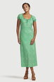 Длинное платье для женщин Cellbes MONICA, зеленое в горошек