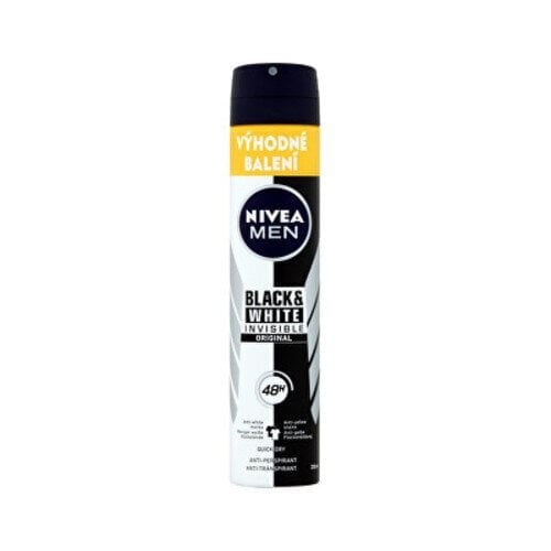 Deodorant meestele Nivea Men Black & White Original 200 ml hind ja info | Deodorandid | hansapost.ee