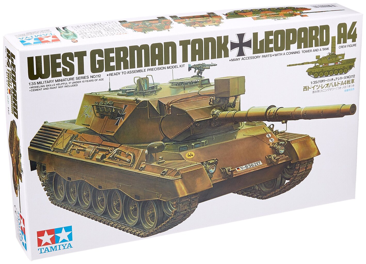 Plastikust kokkupandav mudel Tamiya West German Leopard A4 hind ja info | Klotsid ja konstruktorid | hansapost.ee
