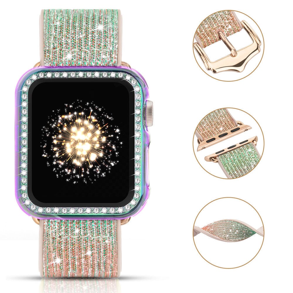 Kingxbar käevõru Apple Watch 7 / 6 / SE / 5 / 4 / 3 / 2 - 45 mm / 44 mm / 42 mm, hõbedane hind ja info | Nutikellade aksessuaarid ja tarvikud | hansapost.ee