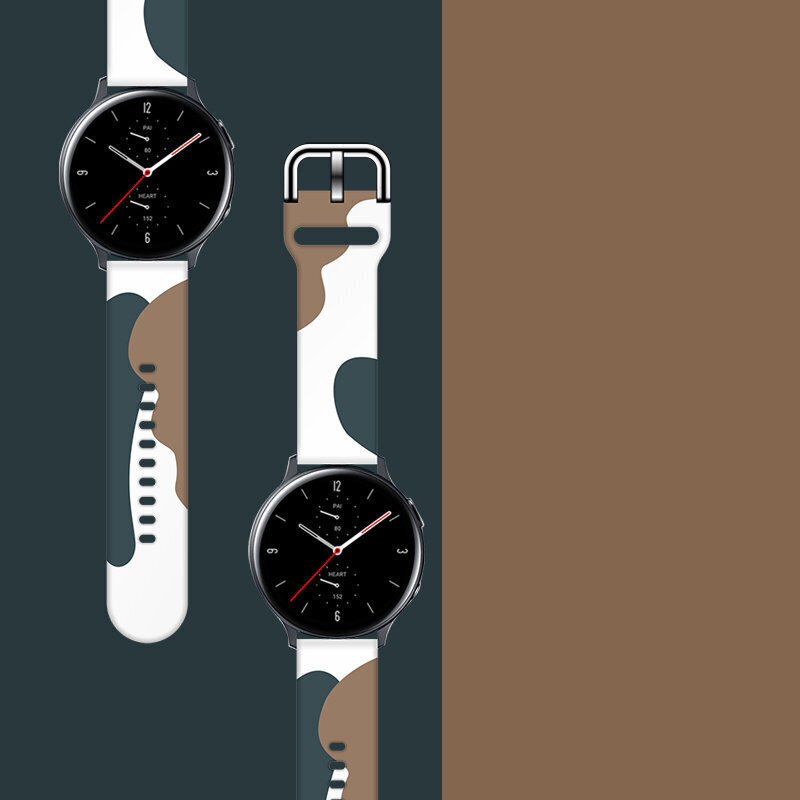 Rihm Moro varurihm Samsung Galaxy Watchile 42 mm, käevõru Camo - 1, must цена и информация | Nutikellade aksessuaarid ja tarvikud | hansapost.ee