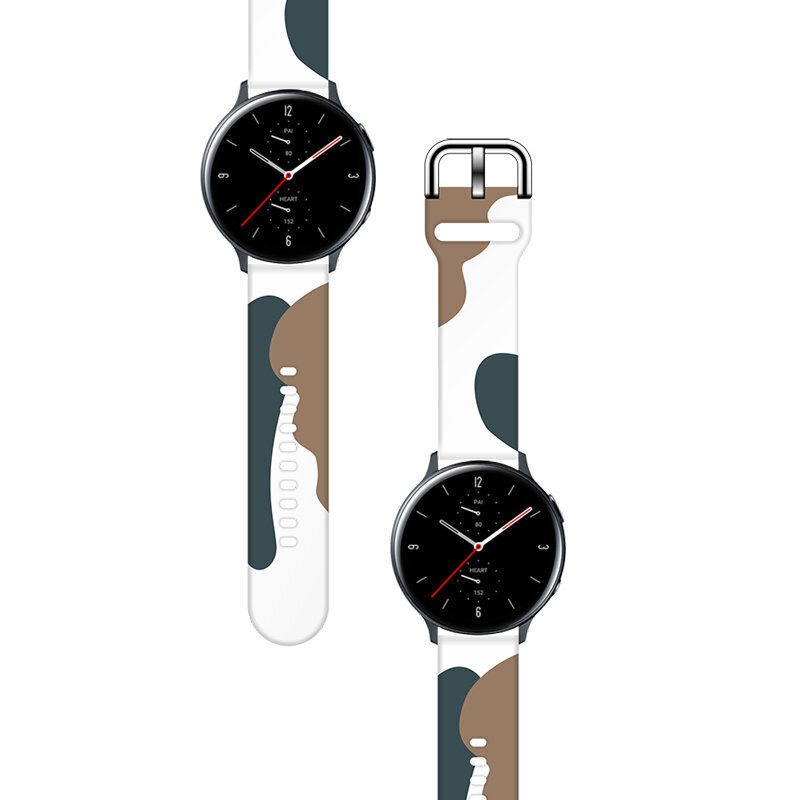 Rihm Moro varurihm Samsung Galaxy Watchile 42 mm, käevõru Camo - 1, must цена и информация | Nutikellade aksessuaarid ja tarvikud | hansapost.ee