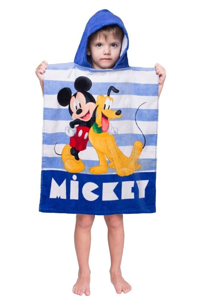 Kapuutsiga rätik Mickey Stripe, 50 x 115 cm цена и информация | Rätikud ja saunalinad | hansapost.ee