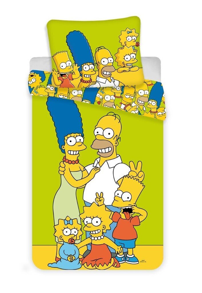 Voodipesukomplekt Simpsons Family, 140 x 200 cm + padjapüür 70 x 90 cm цена и информация | Laste voodipesu | hansapost.ee