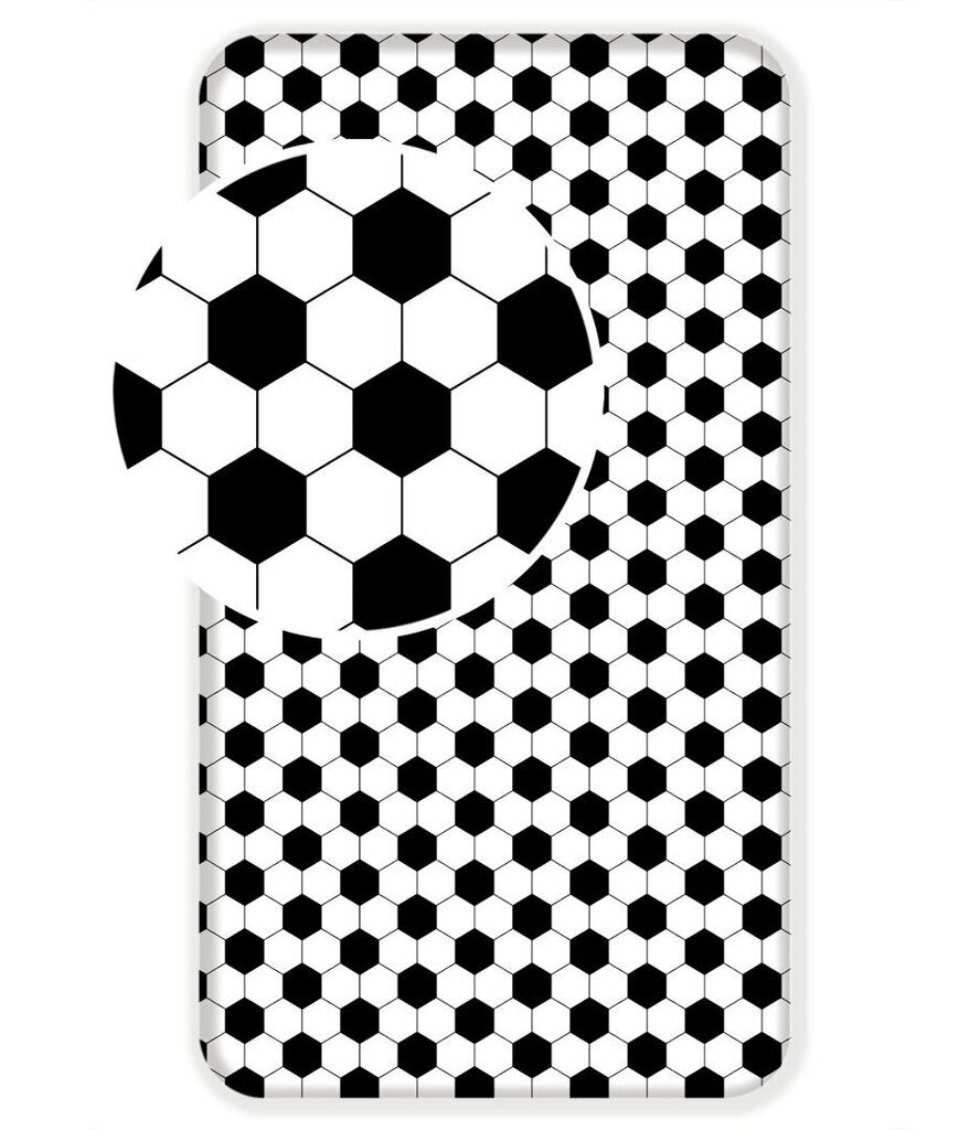 Kummiga voodilina Jalgpall, 90 x 200 + 25 cm hind ja info | Voodilinad | hansapost.ee