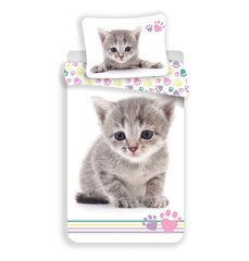 Комплект постельного белья Kitten 140 x 200 см + наволочка 70 x 90 см цена и информация | Детское постельное бельё | hansapost.ee